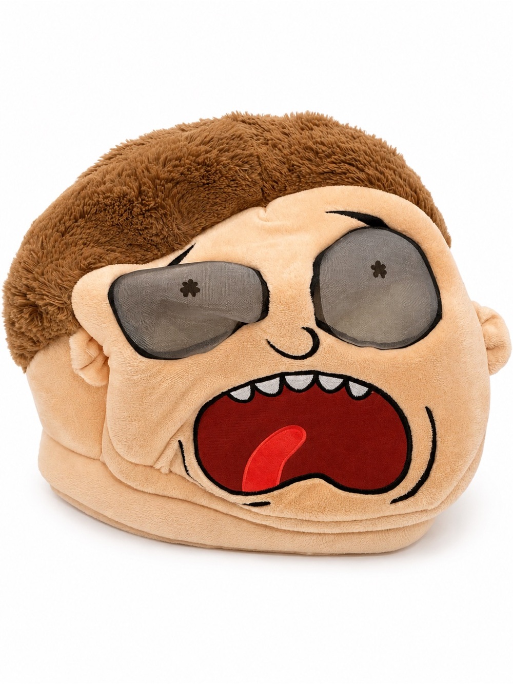 🆕 Morty Oversized Plush Full Head Mask Adult 17” Cosplay Halloween Warm Hood